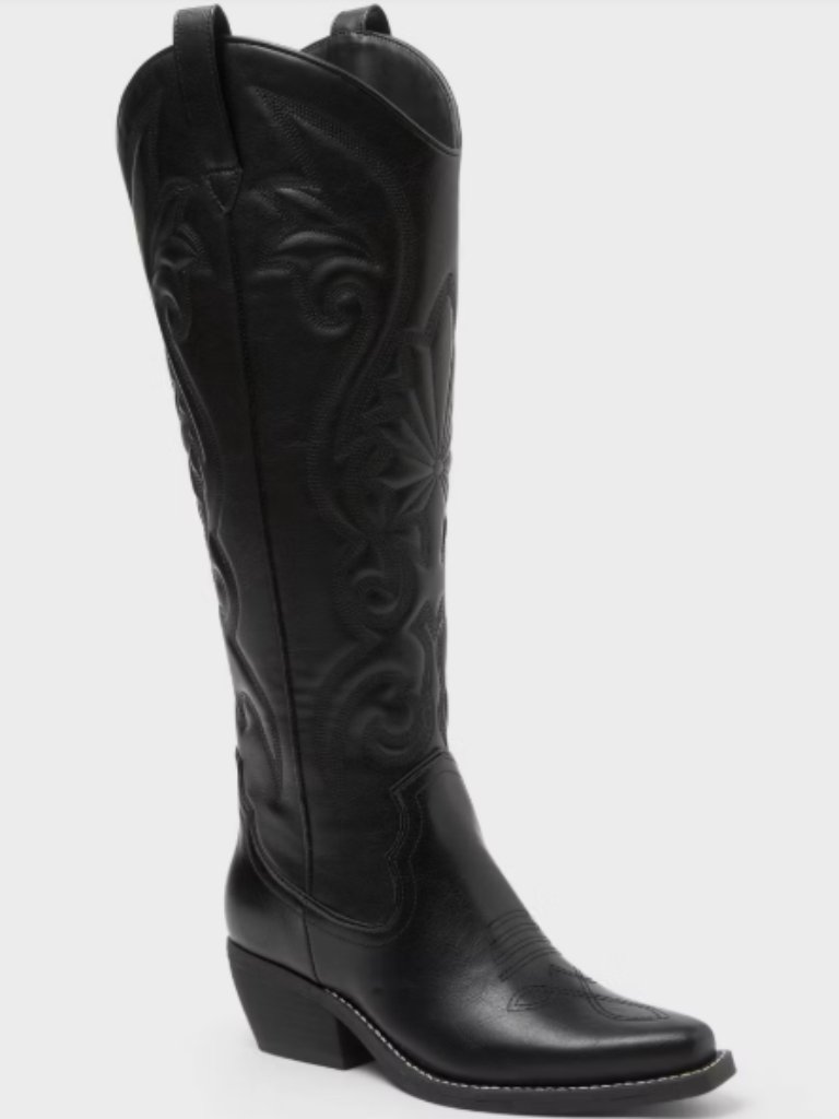 Wild Fable - Kenzi Tall Western Boot - Black - Wide Calf